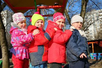 team of four in kindergarten