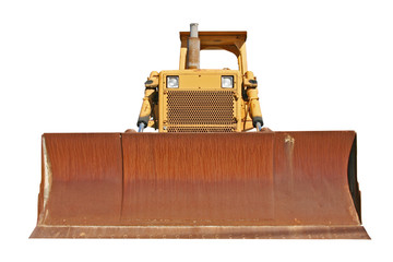 old dozer front view isolated © David Touchtone