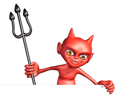 Little Devil With Edge Of Sign