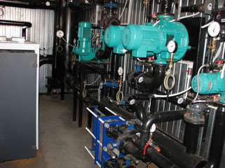 interior independent gas boiler-house