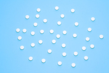 white pills background