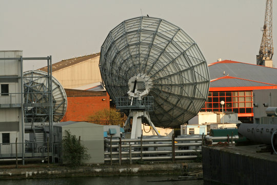 Back Of A Very Large Satelite Dish