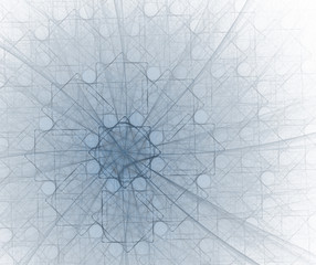 squares and circles - in blue