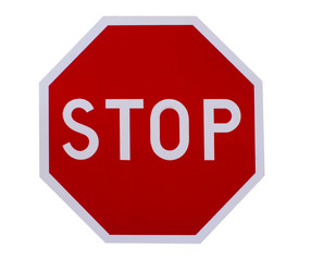 red isolated stop sign