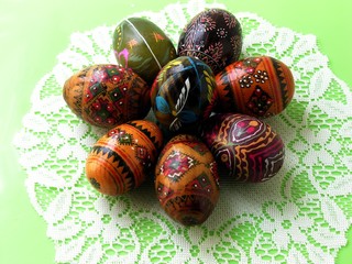 painted wooden easter-eggs