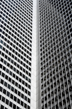 inside corner and windows of a skyscraper