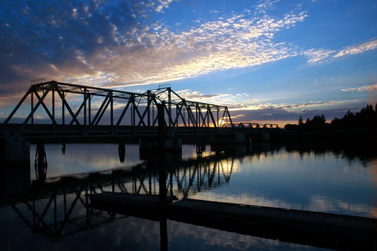 trestle bridge over san juoquin river