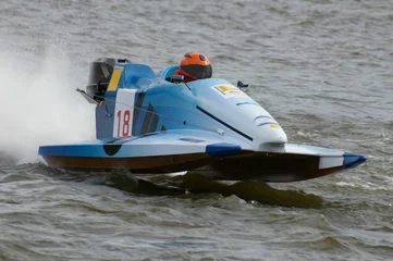 Acrylic prints Water Motor sports powerboat