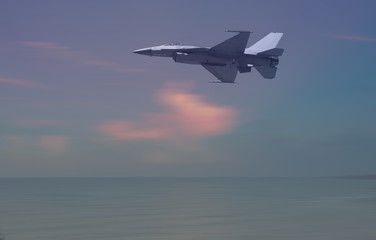Fototapeta na wymiar F-16 myśliwiec odrzutowy