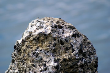 protruding concrete stone