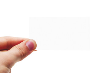 Fototapeta premium blank business card (isolated on white)