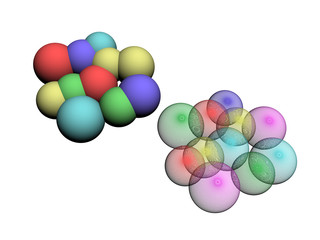 abstract varicoloured balls