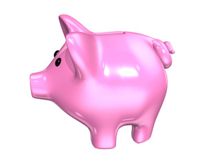 piggy bank on white