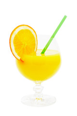 orange cocktail (isolated on white)