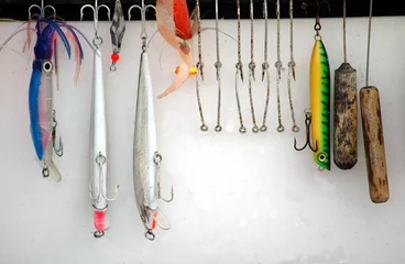 Fotobehang fishing lure tackle © itsallgood