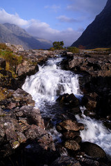 Fototapeta na wymiar glencoe waterfall
