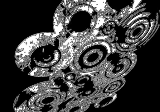 kreisformen in abstrakter collage