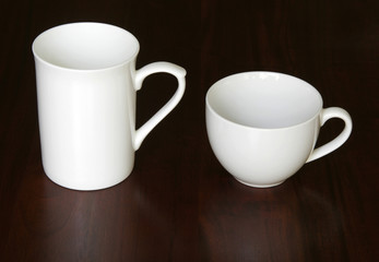 two white cups