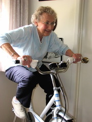 senior female exercising