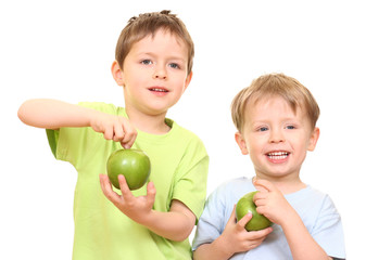 boys and apples