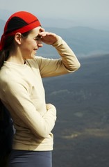 girl in hike