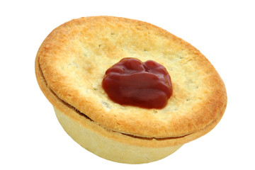 aussie meat pie and sauce