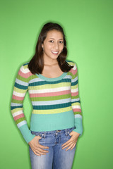 multi-racial teen girl portrait.
