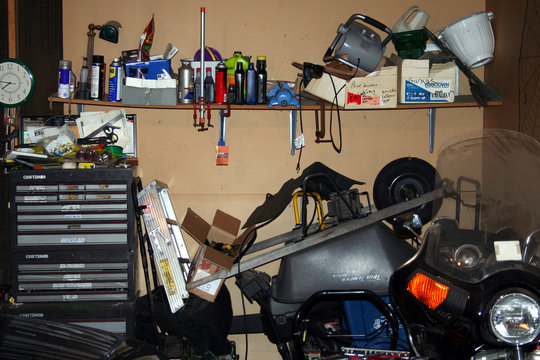 messy garage