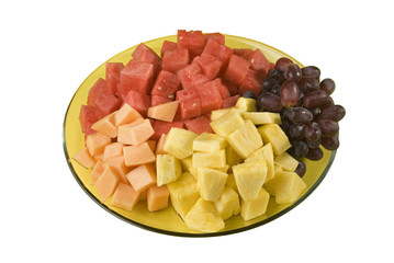 isolated fruit plate