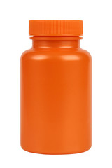 orange plastic jar