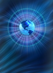 abstract earth globe