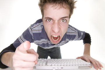 Image result for angry computer nerd