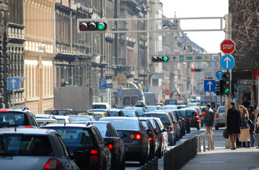 rush hour traffic jam