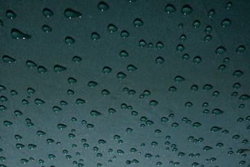 Water droplets blue