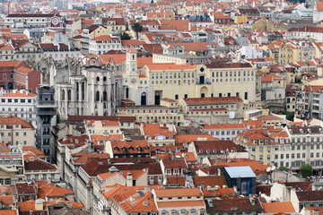 Fototapeta na wymiar Lizbona miasta z zamku Saint Georges