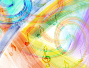 Computer Illustration Music Abstract Background