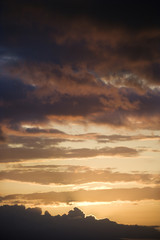 Golden sunset in Maui, Hawaii.