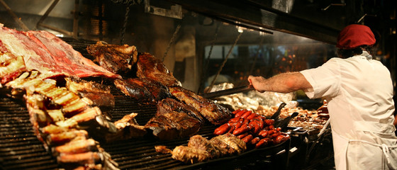 cooking meat