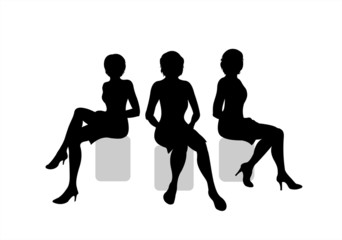 sitting women