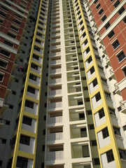 Fototapeta na wymiar a block of hdb flats in singapore