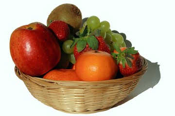 fresh variety of fruit in basket