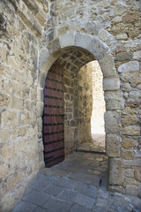 Arched doorway in Lisbon, Portugal.