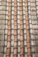 Rooftop shingles.