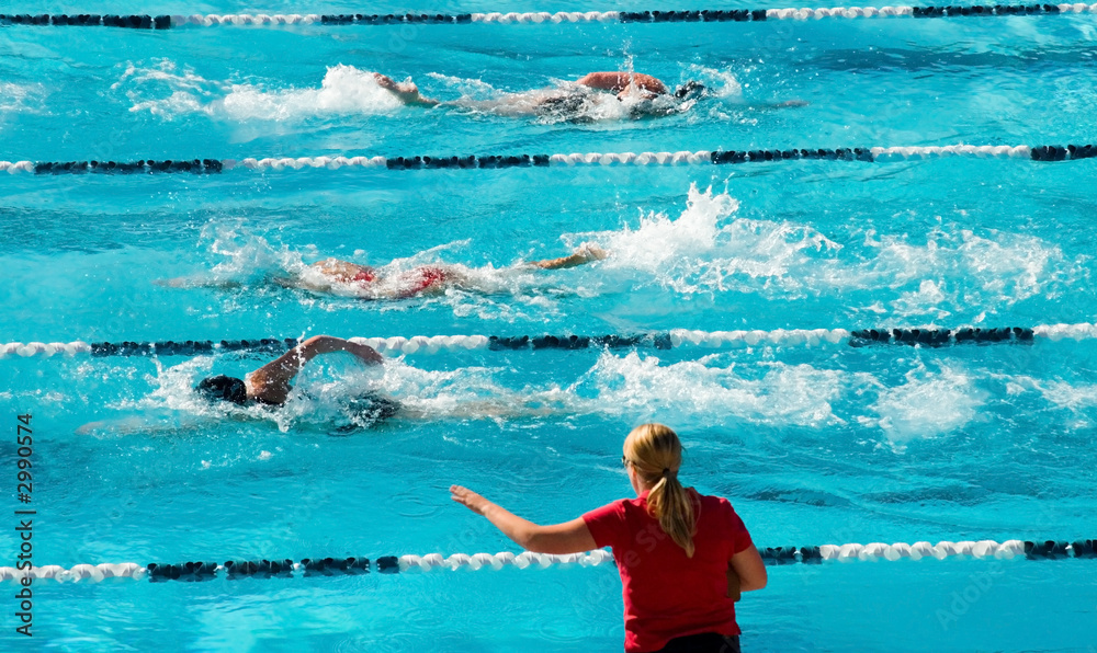 Sticker competitive swimming