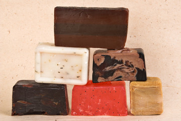 bars of handmade soap