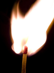 flaming match