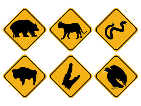 american dangerous wildlife signs