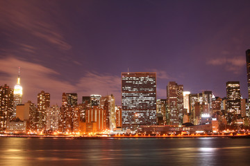 Fototapeta premium midtown manhattan skyline at night