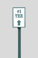 number one tee sign