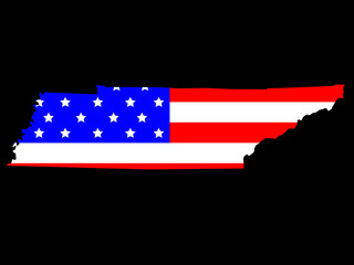state of tennessee and american flag